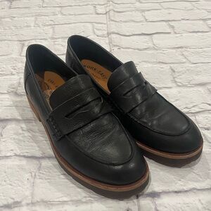 Kork-Ease Women’s Black Leather Slip-Ons